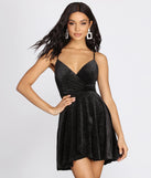 Shine All Night Glitter Skater Dress