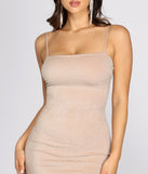Square Neck Glitter Midi Dress