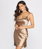 Slick Chick Satin Mini Dress