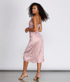 Satin Leopard Print Midi Dress is a stunning choice for a bridesmaid dress or maid of honor dress, and to feel beautiful at Prom 2023, spring weddings, formals, & military balls!