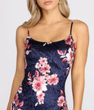 Bloom Baby Velvet Mini Dress
