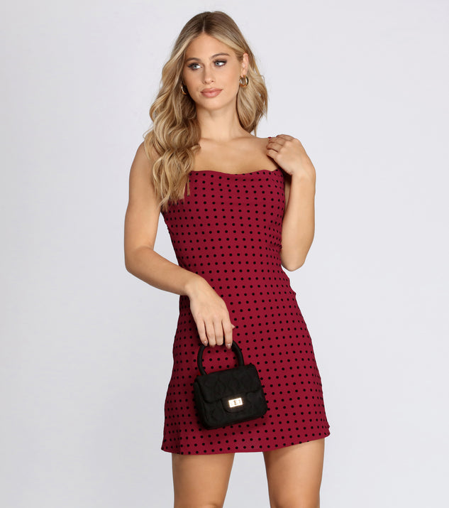 Sleeveless Polka Dot Mini Dress