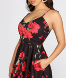 Flower Girl Floral Scuba Skater Dress