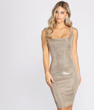 Serious Sparkle Glitter Midi Dress creates the perfect New Year’s Eve Outfit or new years dress with stylish details in the latest trends to ring in 2023!