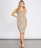 Serious Sparkle Glitter Midi Dress