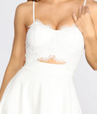 Crush On You Lace Bust Skater Dress
