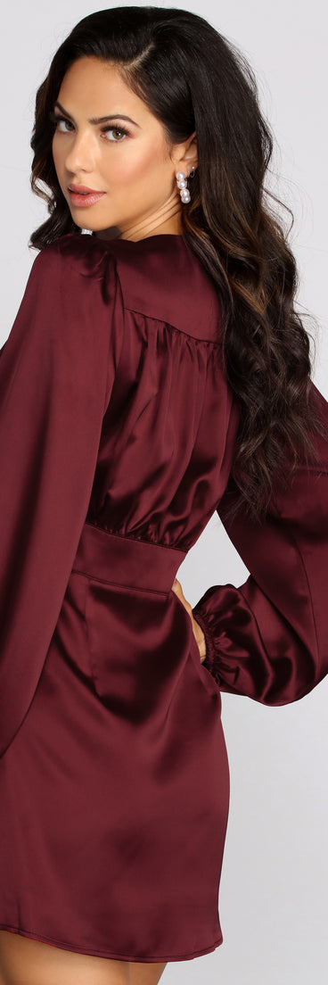 Satin Satisfaction Button Down Dress