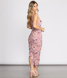 Got That Floral Flair Ruched Mesh Dress creates the perfect spring wedding guest dress or cocktail attire with stylish details in the latest trends for 2023!