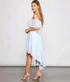 Loving Lace High Low Skater Dress creates the perfect spring wedding guest dress or cocktail attire with stylish details in the latest trends for 2023!