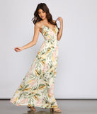 You will feel beautiful in the Take Me Back Tropical Maxi Dress as your long dress for any semi-formal or formal holiday party, NYE dress outfit, or pick this stunning style as your gown for any seasonal celebration.