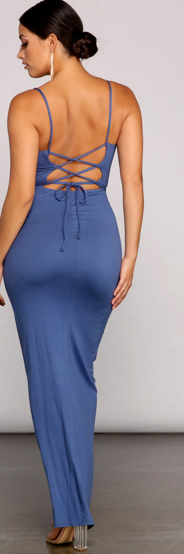 Mesmerizing Beauty Lace-Up Wrap Dress