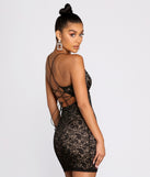 Out For The Night Lace Mini Dress helps create the best bachelorette party outfit or the bride's sultry bachelorette dress for a look that slays!