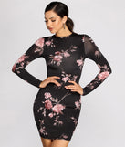 Floral Doll Long Sleeve Mini Dress