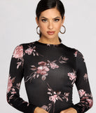 Floral Doll Long Sleeve Mini Dress