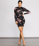 Floral Doll Long Sleeve Mini Dress