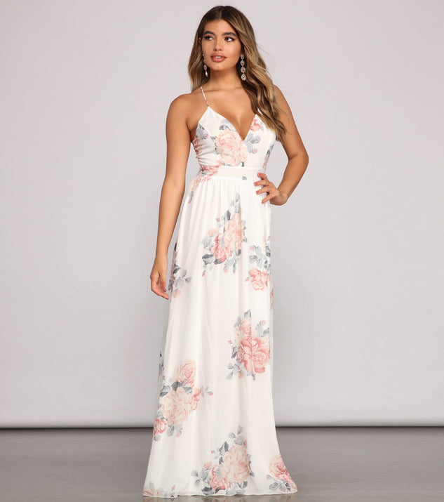 Forever Gorgeous Floral Chiffon Maxi Dress & Windsor