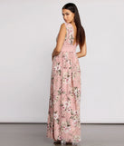 Floral Beauty Sleeveless Chiffon Maxi Dress creates the perfect spring wedding guest dress or cocktail attire with stylish details in the latest trends for 2023!