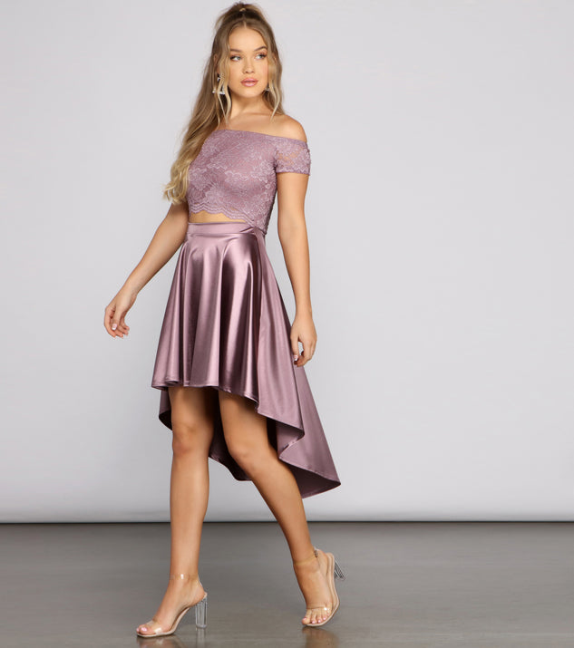The Enchanting Beauty High-Low Dress is a gorgeous pick as your 2023 prom dress or formal gown for wedding guest, spring bridesmaid, or army ball attire!