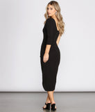 One Shoulder Wrap Midi Dress is a gorgeous pick as your 2023 prom dress or formal gown for wedding guest, spring bridesmaid, or army ball attire!