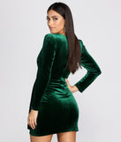 Put A Ring On It Velvet Mini Dress creates the perfect spring wedding guest dress or cocktail attire with stylish details in the latest trends for 2023!