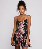 Stunning Florals Scuba and Lace Skater Dress creates the perfect spring wedding guest dress or cocktail attire with stylish details in the latest trends for 2023!