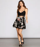 Trendy Twirl Moment Floral And Lace Mini Dress