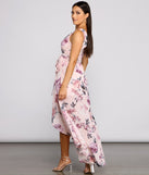 Wrapped In Romance Floral Chiffon Maxi Dress creates the perfect spring wedding guest dress or cocktail attire with stylish details in the latest trends for 2023!