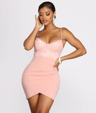She's A Queen Lace Detail Mini Dress helps create the best bachelorette party outfit or the bride's sultry bachelorette dress for a look that slays!