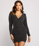 Wrapped In Glamour Ruched Glitter Mini Dress creates the perfect New Year’s Eve Outfit or new years dress with stylish details in the latest trends to ring in 2023!