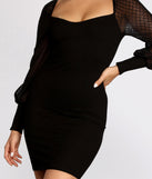 Mesh Together Long Sleeve Mini Dress helps create the best bachelorette party outfit or the bride's sultry bachelorette dress for a look that slays!