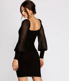 Mesh Together Long Sleeve Mini Dress helps create the best bachelorette party outfit or the bride's sultry bachelorette dress for a look that slays!