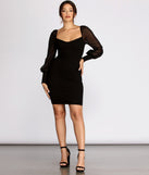 Mesh Together Long Sleeve Mini Dress helps create the best bachelorette party outfit or the bride's sultry bachelorette dress for a look that slays!