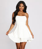 Flirty Vibes Skater Dress helps create the best bachelorette party outfit or the bride's sultry bachelorette dress for a look that slays!