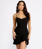 Ruched And Ruffled Mini Dress is a trendy pick to create 2023 festival outfits, festival dresses, outfits for concerts or raves, and complete your best party outfits!