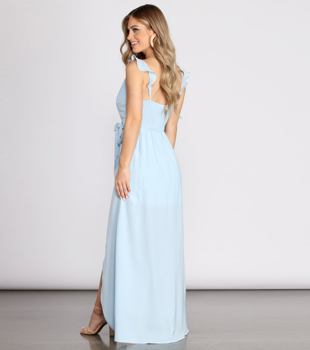 Sweet Love Chiffon Ruffle Strap Maxi Dress | Windsor