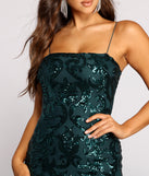 Dazzle Goddess Demask Sequin Mini Dress