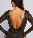 Draped in Glamour Glitter Mini Dress