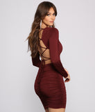 Sultry And Stylish Ruched Mini Dress creates the perfect spring wedding guest dress or cocktail attire with stylish details in the latest trends for 2023!