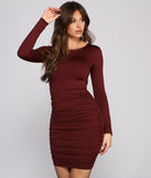 Sultry And Stylish Ruched Mini Dress creates the perfect spring wedding guest dress or cocktail attire with stylish details in the latest trends for 2023!