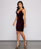 Luxe Velvet Wrap Front Midi Dress