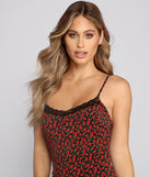 Rose Darling Floral and Lace Mini Dress