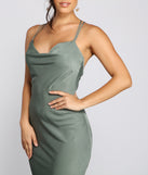 Forever Chic Satin Midi Dress creates the perfect spring wedding guest dress or cocktail attire with stylish details in the latest trends for 2023!
