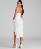 Add Some Flair Ruffle Detail Midi Dress as your 2024 graduation dress will help you be ready to celebrate and feel stylish at your commencement ceremony or grad party!
