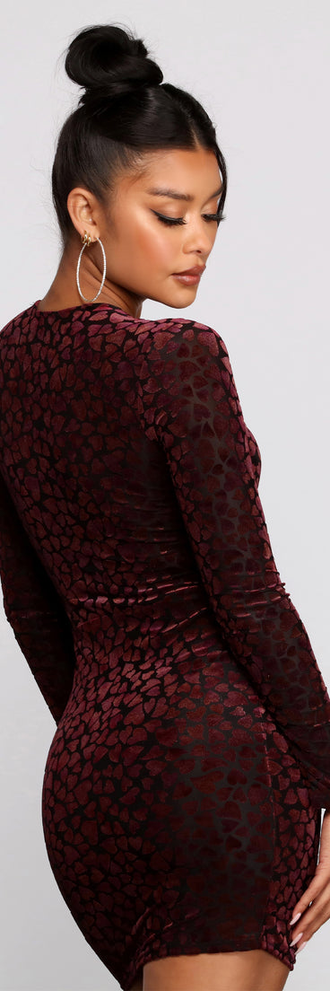 Heart Of Glam Long Sleeve Mini Dress