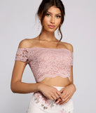 Romantic Floral And Lace Off-The-Shoulder Mini Dress creates the perfect spring wedding guest dress or cocktail attire with stylish details in the latest trends for 2023!