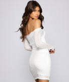 Sweet And Stylish Off-The-Shoulder Mini Dress helps create the best bachelorette party outfit or the bride's sultry bachelorette dress for a look that slays!
