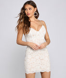 Glamour Lace Sleeveless Mini Dress helps create the best bachelorette party outfit or the bride's sultry bachelorette dress for a look that slays!
