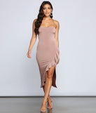 City Chic Ruffled Midi Dress creates the perfect spring wedding guest dress or cocktail attire with stylish details in the latest trends for 2023!
