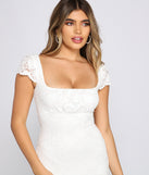 Weekend Getaway Scalloped Lace Mini Dress
