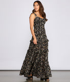 Floral Desire Ruffled Maxi Dress creates the perfect summer wedding guest dress or cocktail party dresss with stylish details in the latest trends for 2023!